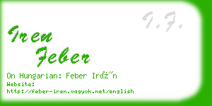 iren feber business card